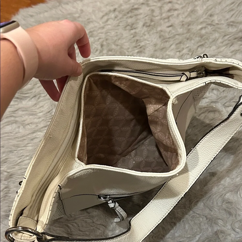 Franco‎ Sarto White Pleather Hobo Bag